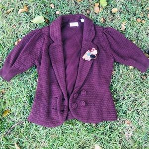 Burgundy cardigan in xs